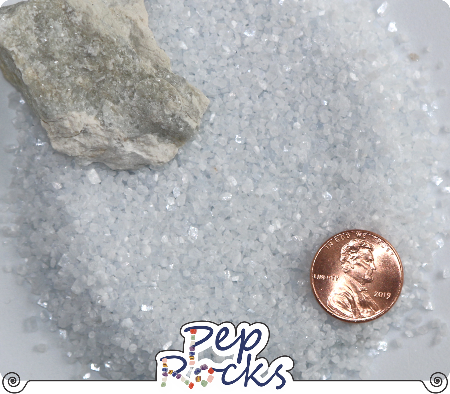 Calcite - Crushed Coarse Gemstone Sand. Great for Art, Jewelry, Wood Inlay and Metaphysical uses