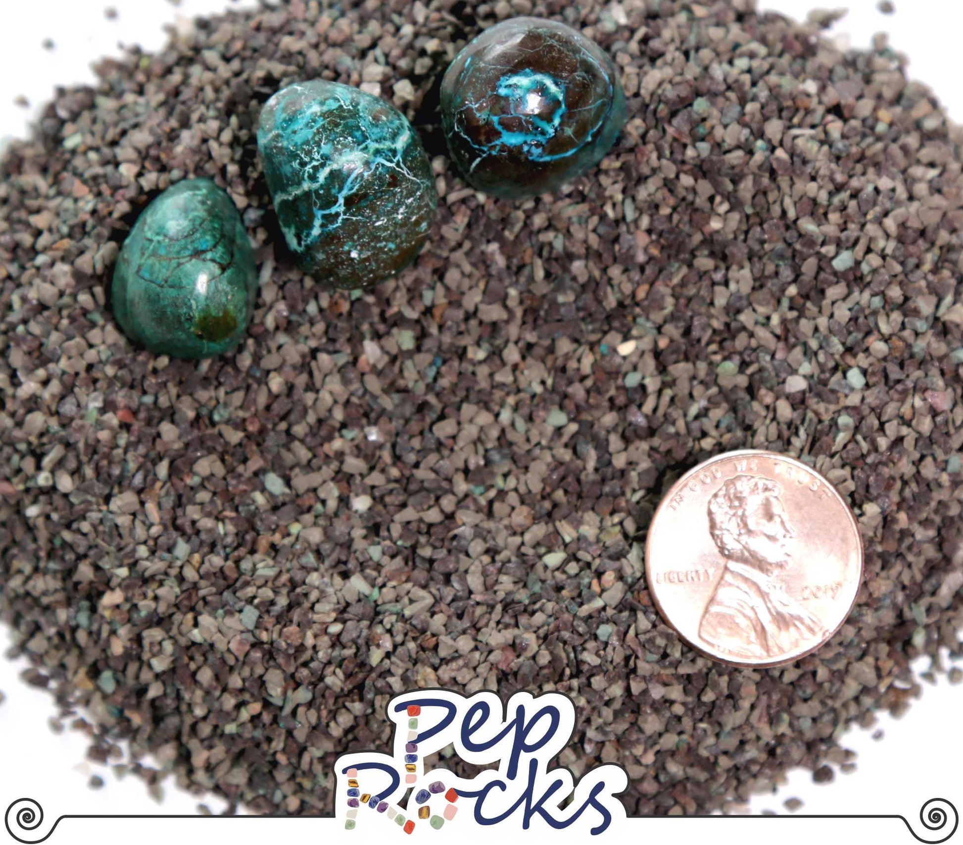 Chrysocolla - Coarse mineral sand particles