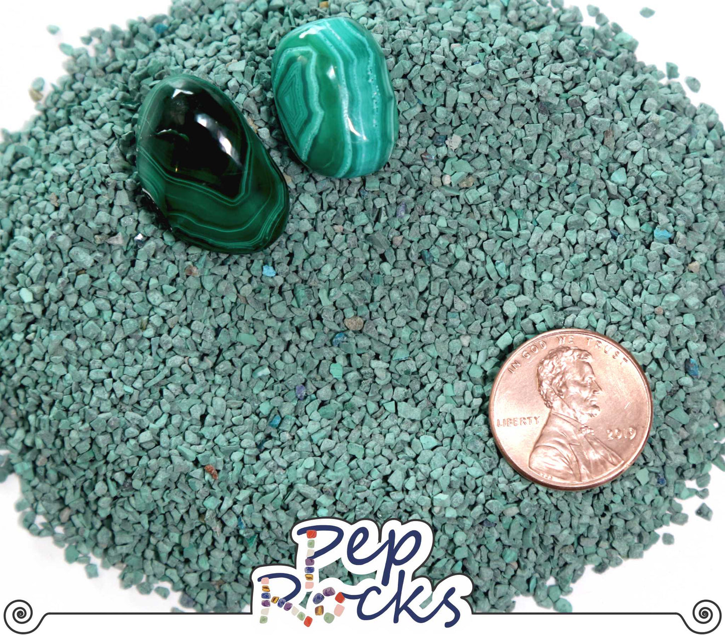 Malachite - Coarse crystal sand particles