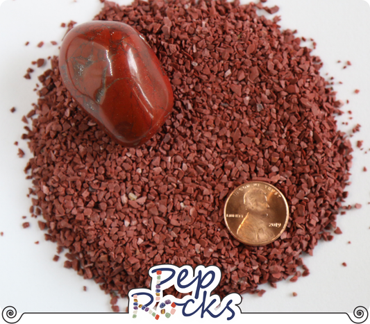 Pep Rocks Red Japser Crushed Coarse Gemstone Sand