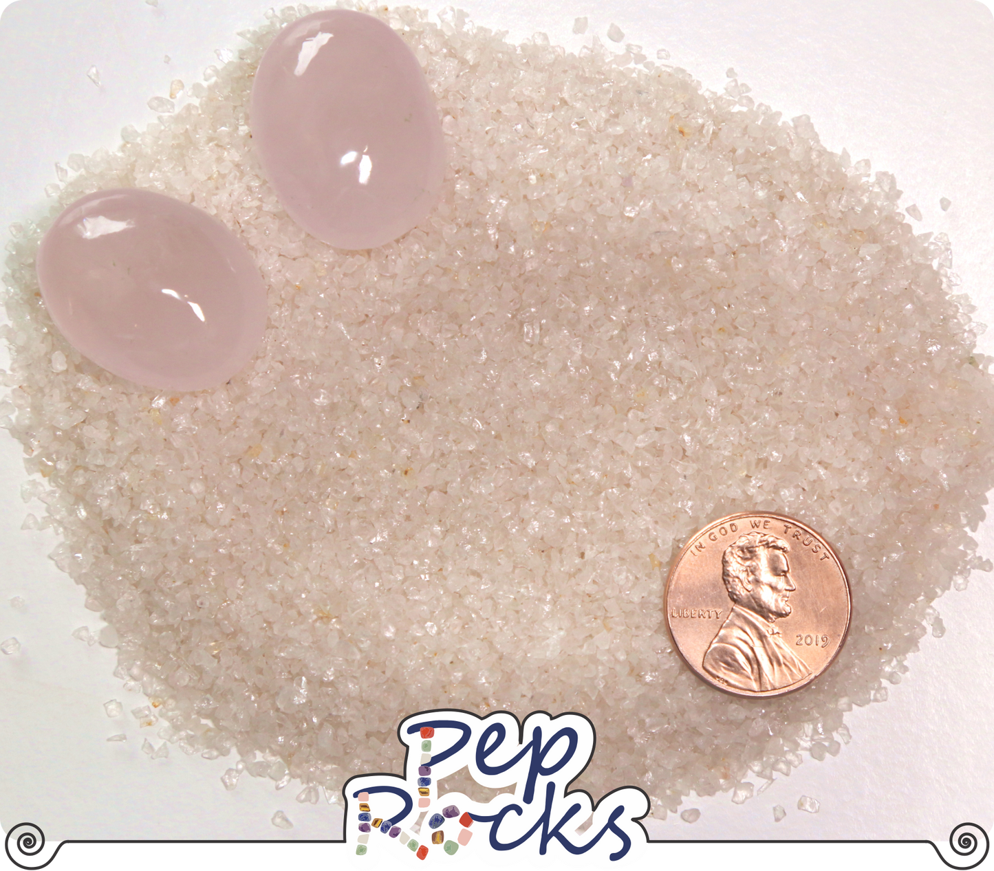 Rose Quartz - Crushed Coarse Gemstone Sand. Great for Art, Jewelry, Wood Inlay and Metaphysical uses