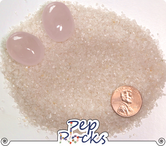 Rose Quartz - Crushed Coarse Gemstone Sand. Great for Art, Jewelry, Wood Inlay and Metaphysical uses